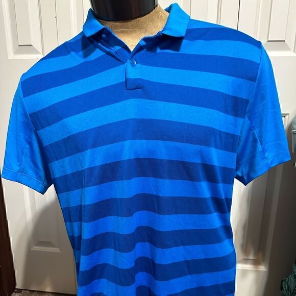 Nike Golf DriFit Blue Mens Large Short Sleeve Polo - Picture 1 of 5